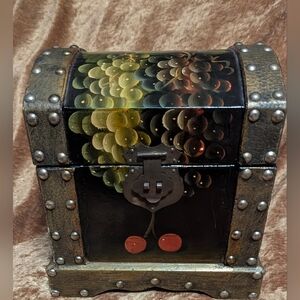 Solid Wood Hand Painted Medium Sized Trinket Box